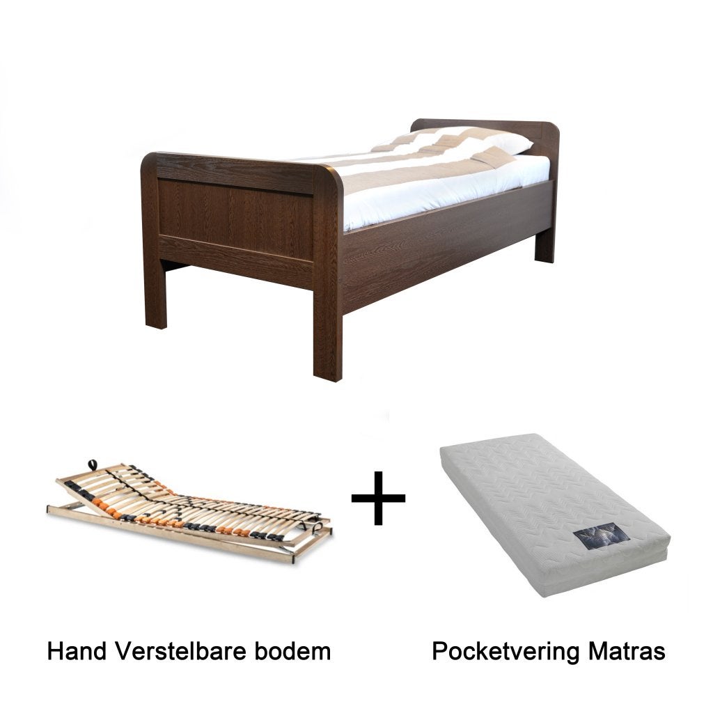 Actie 2 - Seniorenbed met handverstelbare bodem en matras -, Huis en Inrichting, Slaapkamer | Bedden, Niet ingevuld, Niet ingevuld