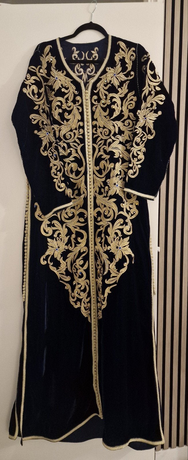 Marokkaanse caftan - Donker blauw, Kleding | Dames, Ophalen, Blauw, Overige typen