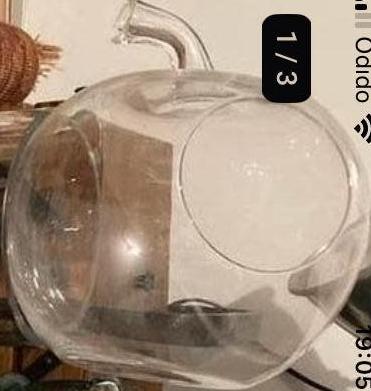 Glazen appel met gat, terrarium, paasarrangement, paas deco, Antiek en Kunst, Ophalen of Verzenden