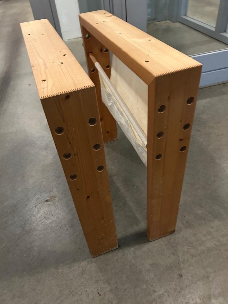 Lundia schragen/poten onderstel voor bureau, Ophalen, Gebruikt, Hout