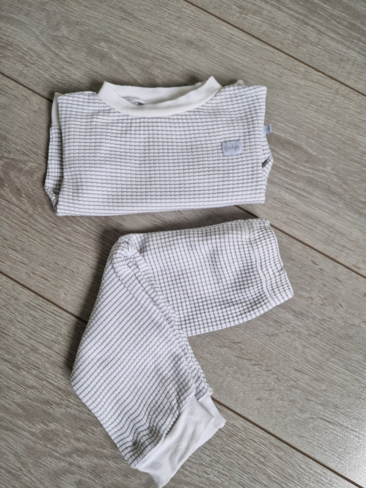 Feetje wafel pyjama wit maat 68, Nacht- of Onderkleding, Gebruikt, Jongetje of Meisje, Ophalen of Verzenden