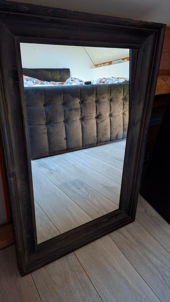 IKEA Hemnes spiegel met zwartbruine lijst, Ophalen, Zo goed als nieuw, Minder dan 100 cm, Rechthoekig