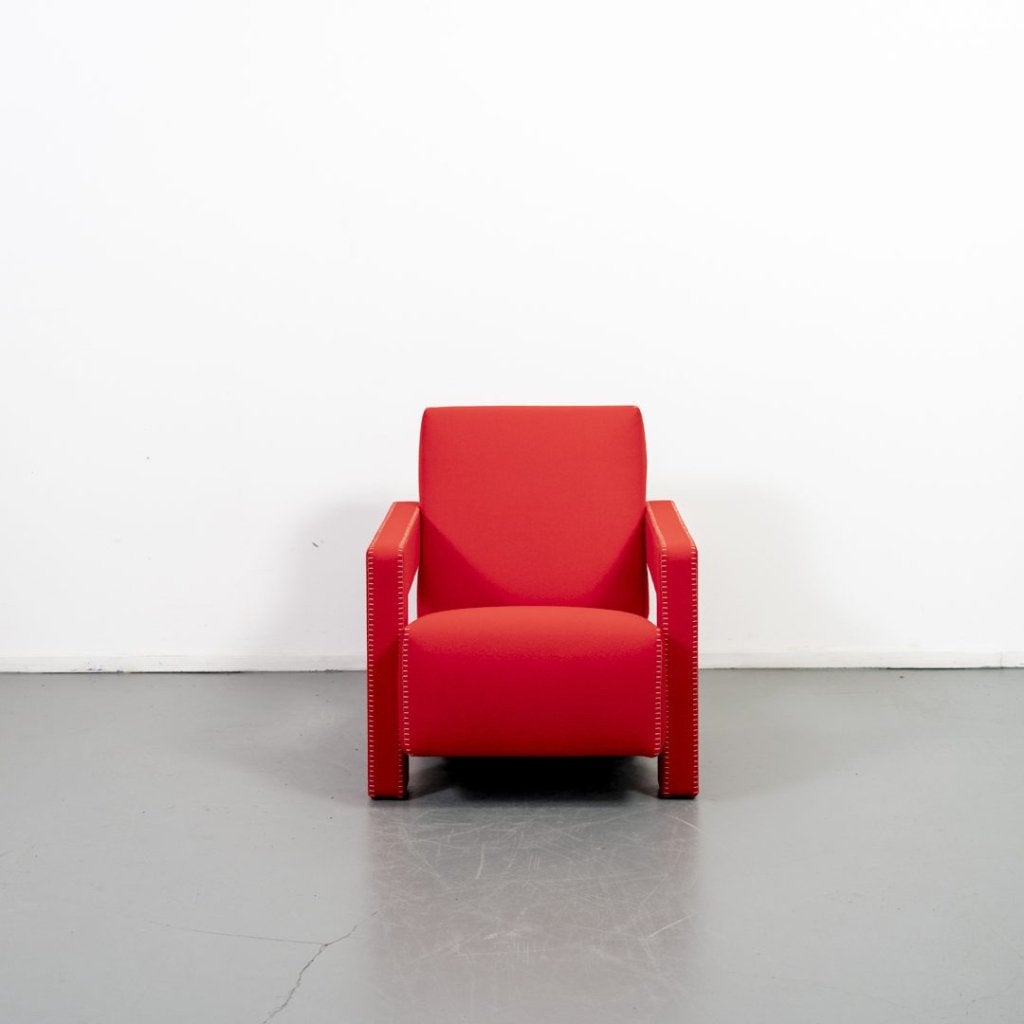 Cassina 637 Utrecht Chair Fauteuil Rood Stof, Niet ingevuld, Nieuw, Niet ingevuld, Niet ingevuld