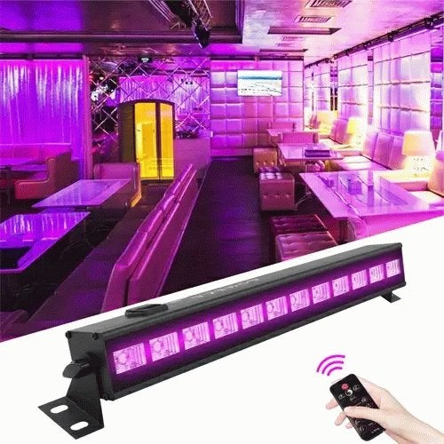 DJLicht 12x3 UV blacklight ledbar Discolicht met stroboscoop, Geluidgestuurd, ., Nieuw, Ophalen of Verzenden