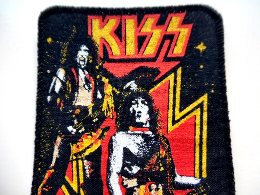 KISS vrij zeldzame vintage 80's patch 101 rood/geel 7.5 x10, Verzenden, Zo goed als nieuw, Foto of Kaart