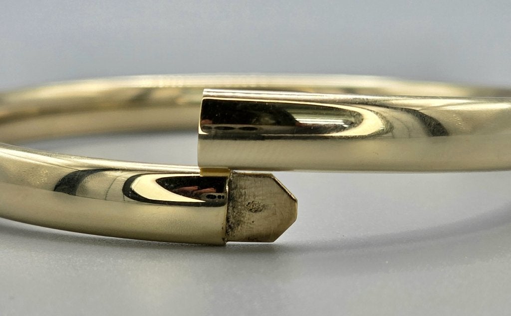 Gouden vintage classic slavenarmband dopsluiting. 2026/367, Sieraden, Tassen en Uiterlijk, Armbanden, ., Ophalen of Verzenden