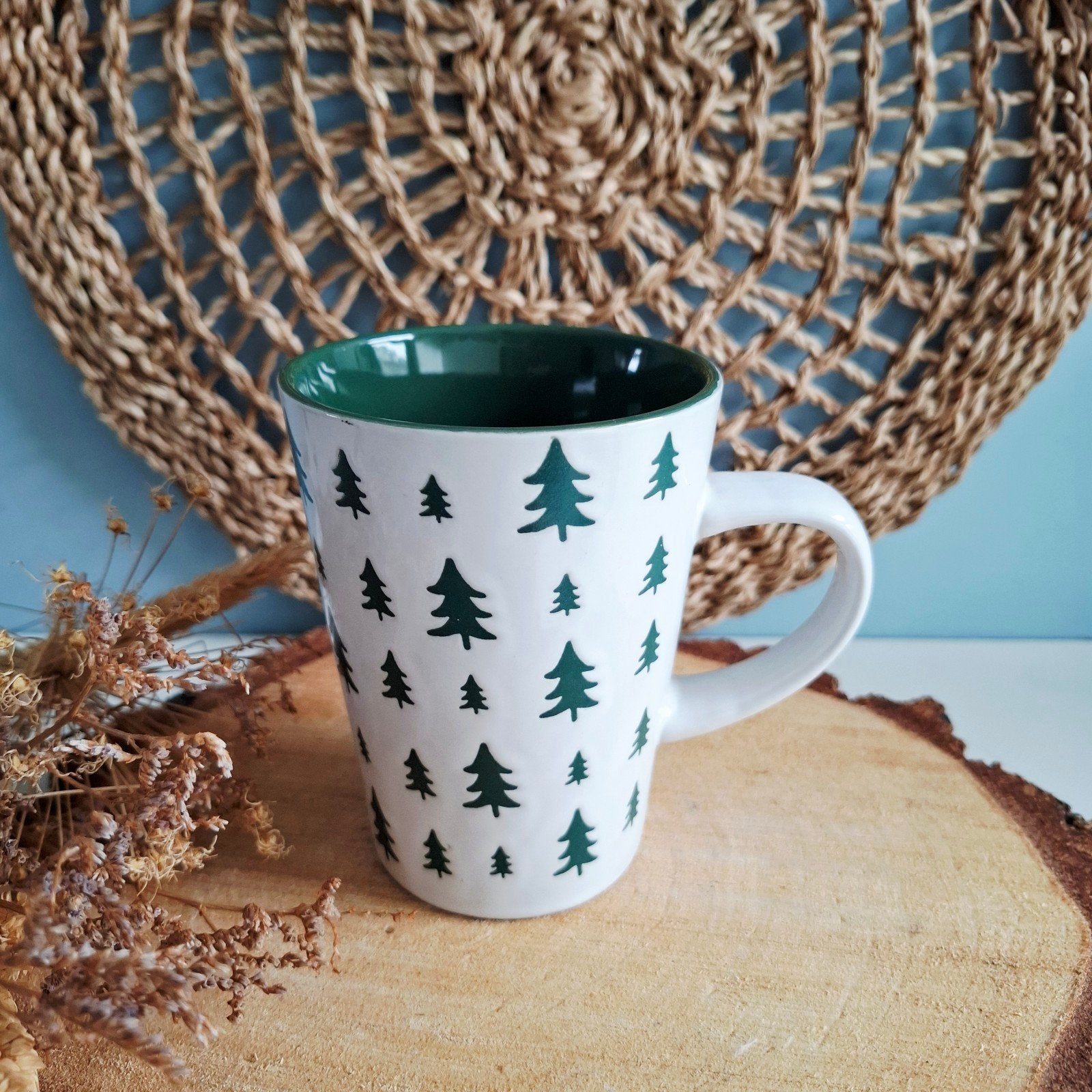 Becky's kerstboom mok in groen/wit, Ophalen of Verzenden, Zo goed als nieuw, Becky's from Holland, Info@beckys.nl