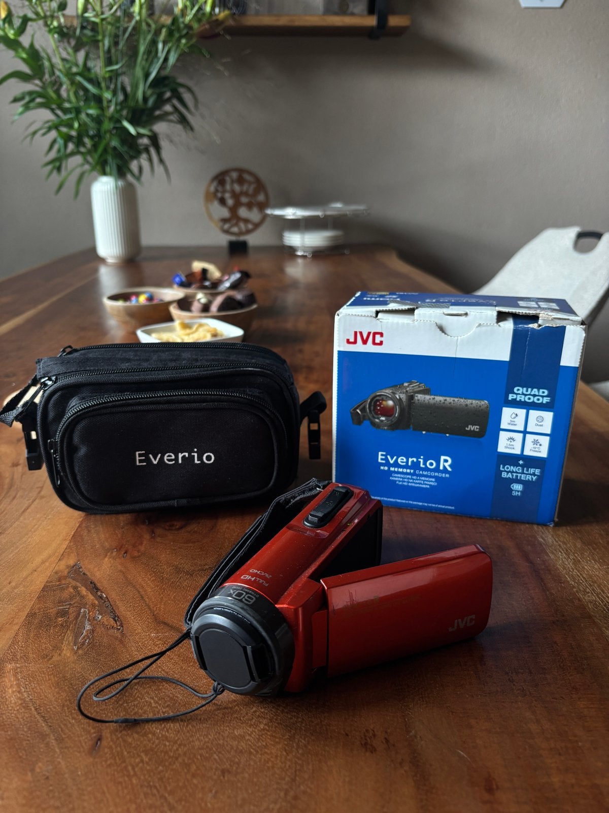 JVC Everio R Full HD Camcorder - Rood met 60x Zoom, Full HD, JVC, 20x of meer, Overige soorten