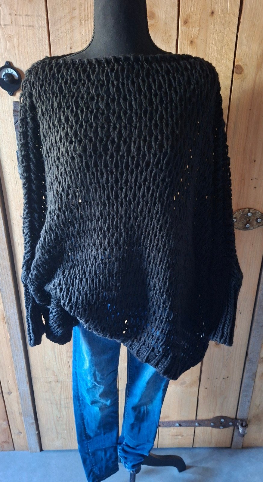 oversized gehaakte trui ibzmode, Zwart, Maat 42/44 (L), Nieuw, Ophalen of Verzenden