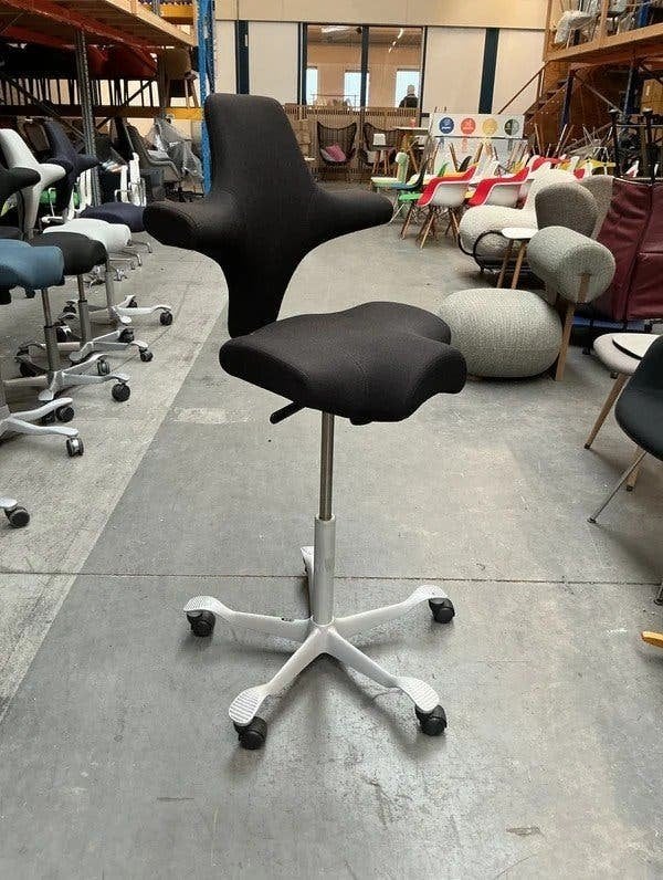 HAG Capisco 8106 Bureaustoel |Zithoogte 60-85cm |Zwart/Grijs, Gebruikt, -, Zwart, -