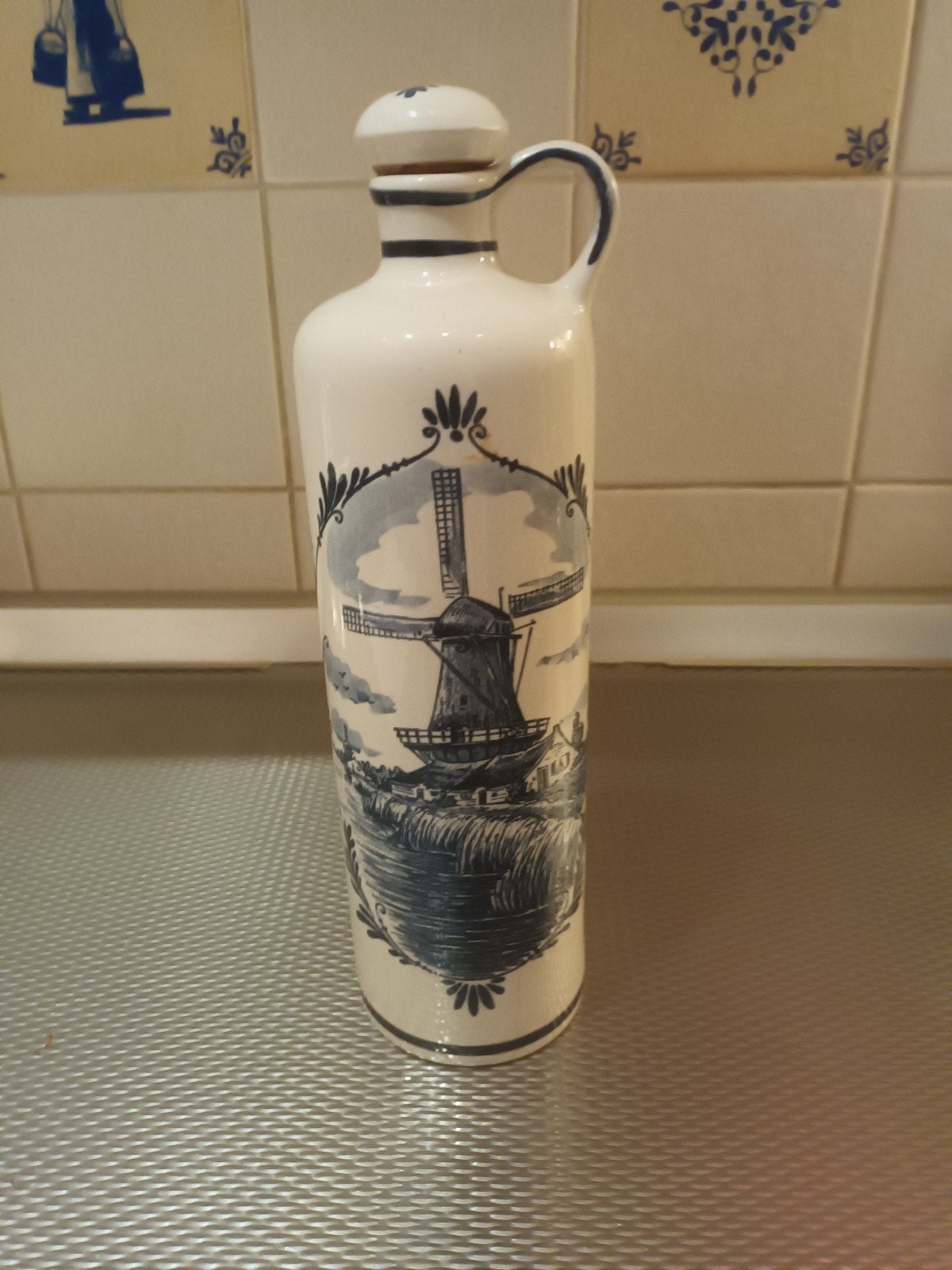 Vintage Delfts Blauwe Jeneverkruik - Bols Handwerk, Ophalen of Verzenden