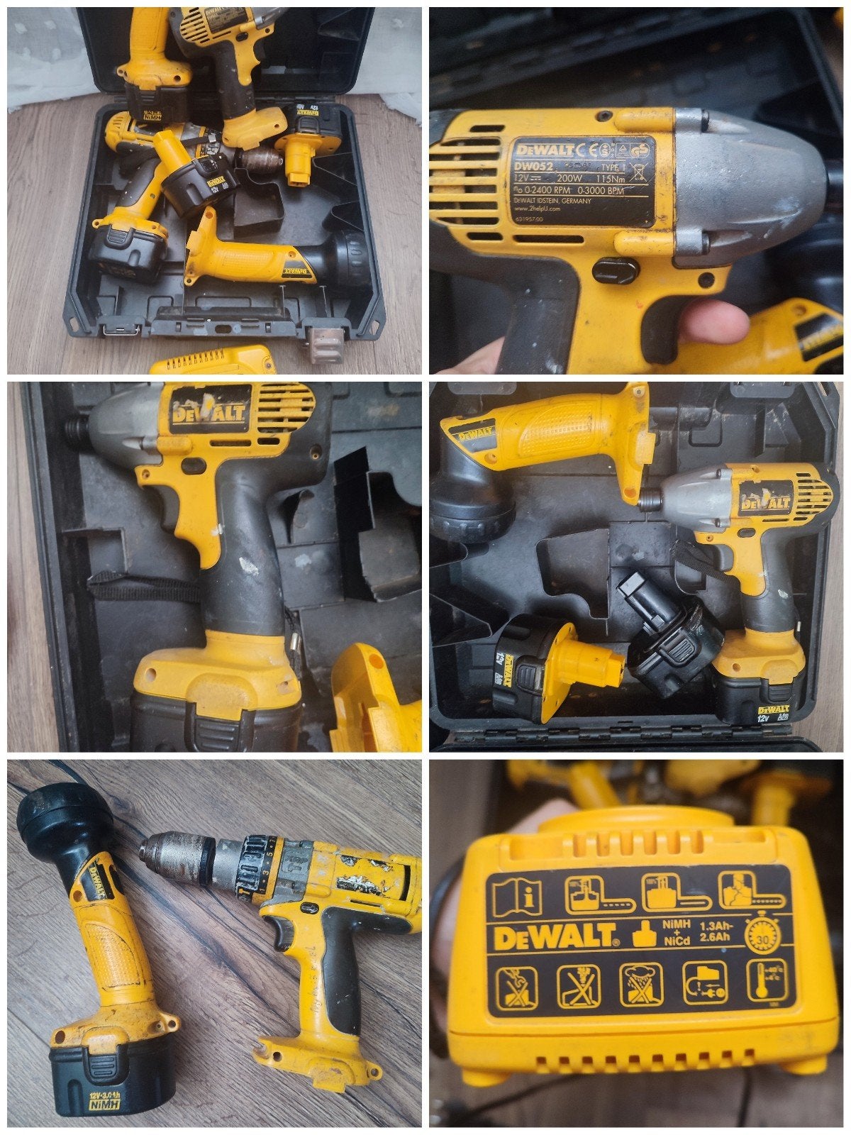 DeWalt Boormachine Set met Koffer, 4 Accu's en 2 Lampen, Ophalen, Gebruikt, Minder dan 400 watt, Boormachine