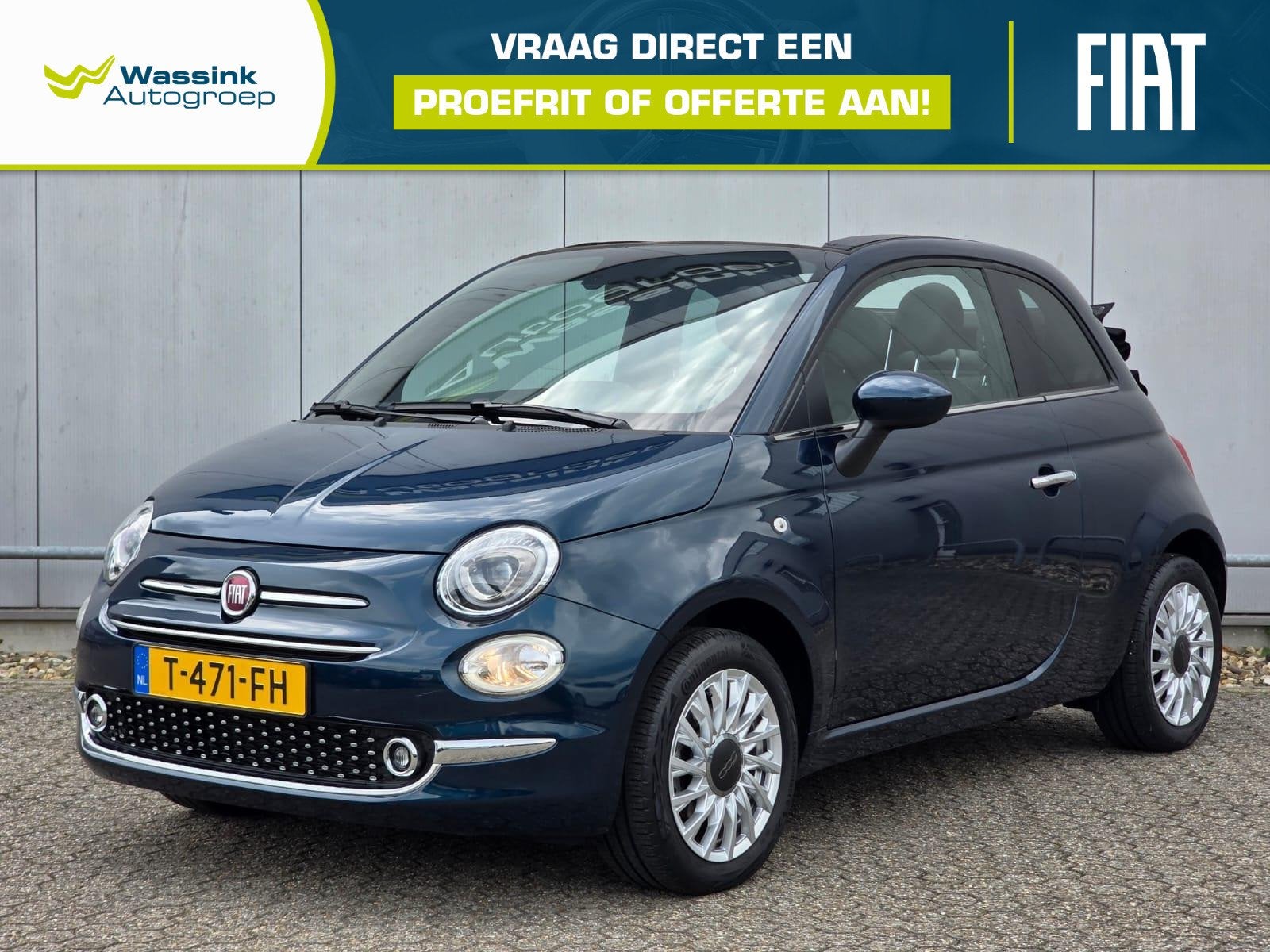 Fiat 500 C 1.0 Hybrid Dolcevita Navigatie | Bluetooth | Crui, Stof, Automatische klimaatregeling, Cabriolet, Origineel Nederlands