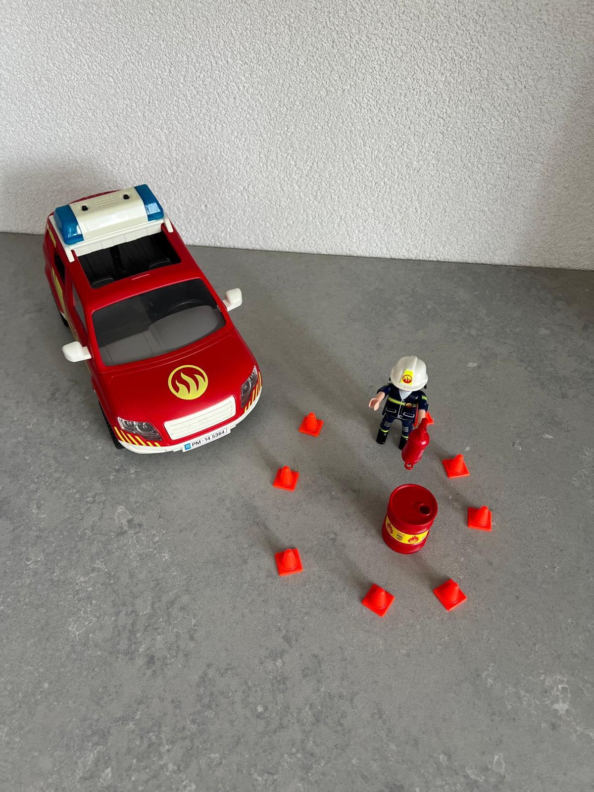 Playmobil Brandweer Auto met Brandweerman en Accessoires, Kinderen en Baby's, Gebruikt, Losse onderdelen, Voertuig, Ophalen of Verzenden