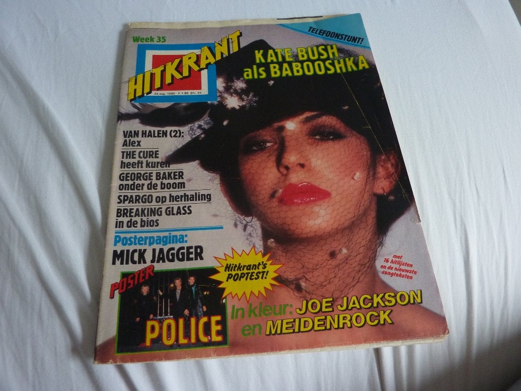 HITKRANT 1980-KATE BUSH-POLICE-J JACKSON-BABE--LUV-KISS-CURE, Verzenden, 1980 tot heden, Tijdschrift