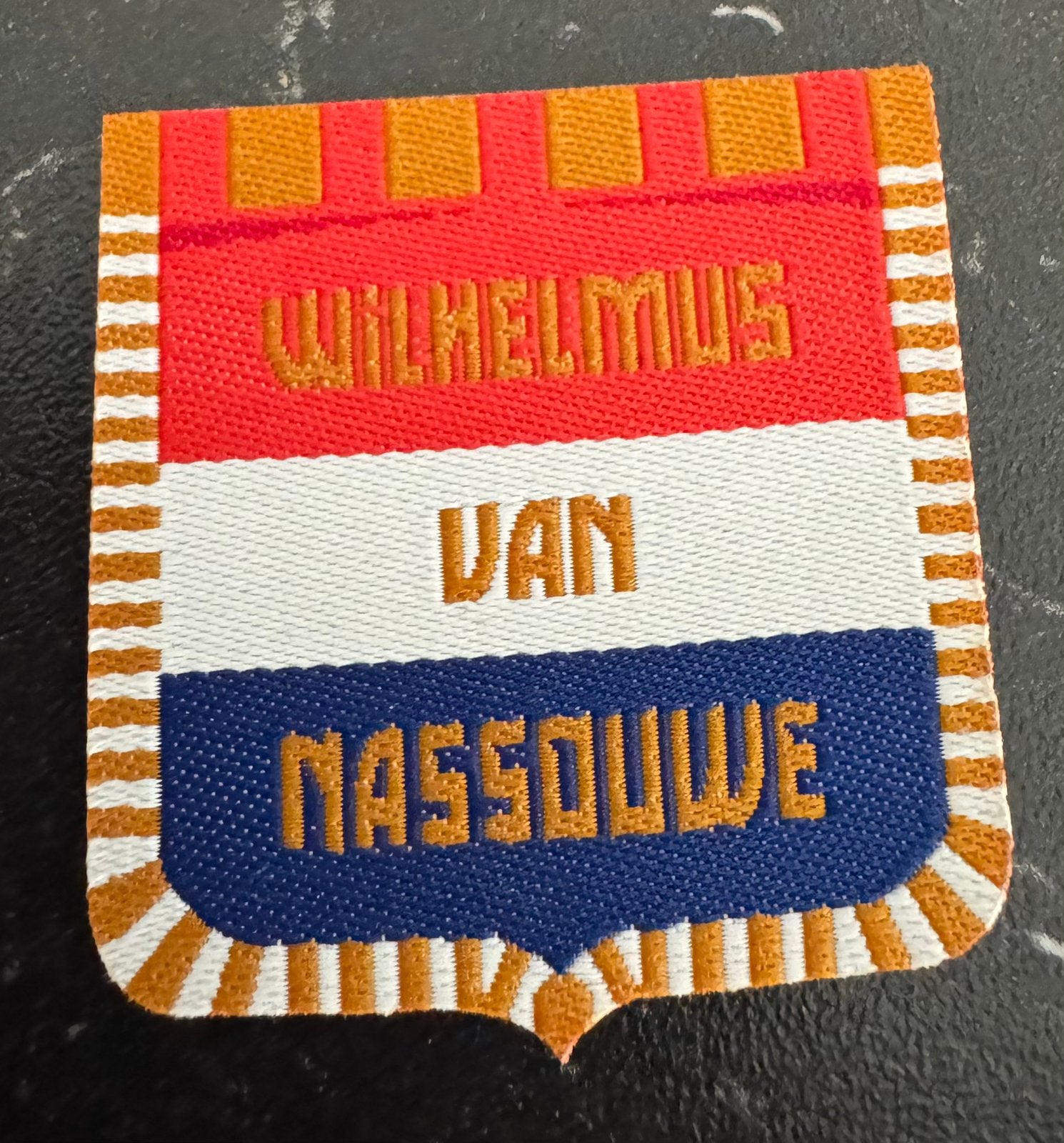 Textielsticker kledingapplicatie Wilhelmus van Nassouwe, Ophalen of Verzenden, Nieuw, Applicatie