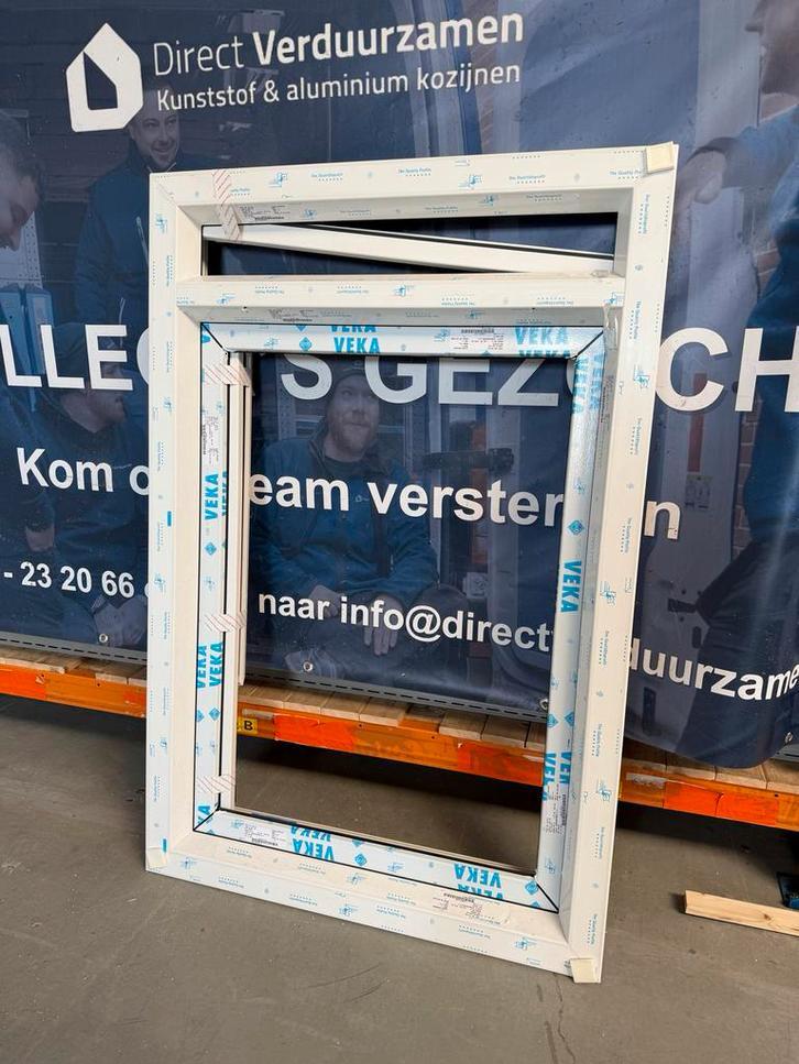 TEAB Kozijn incl draaikiep NIEUW 97b 145h, Gevelraam of Ruit, 80 tot 120 cm, 120 tot 160 cm, Nieuw
