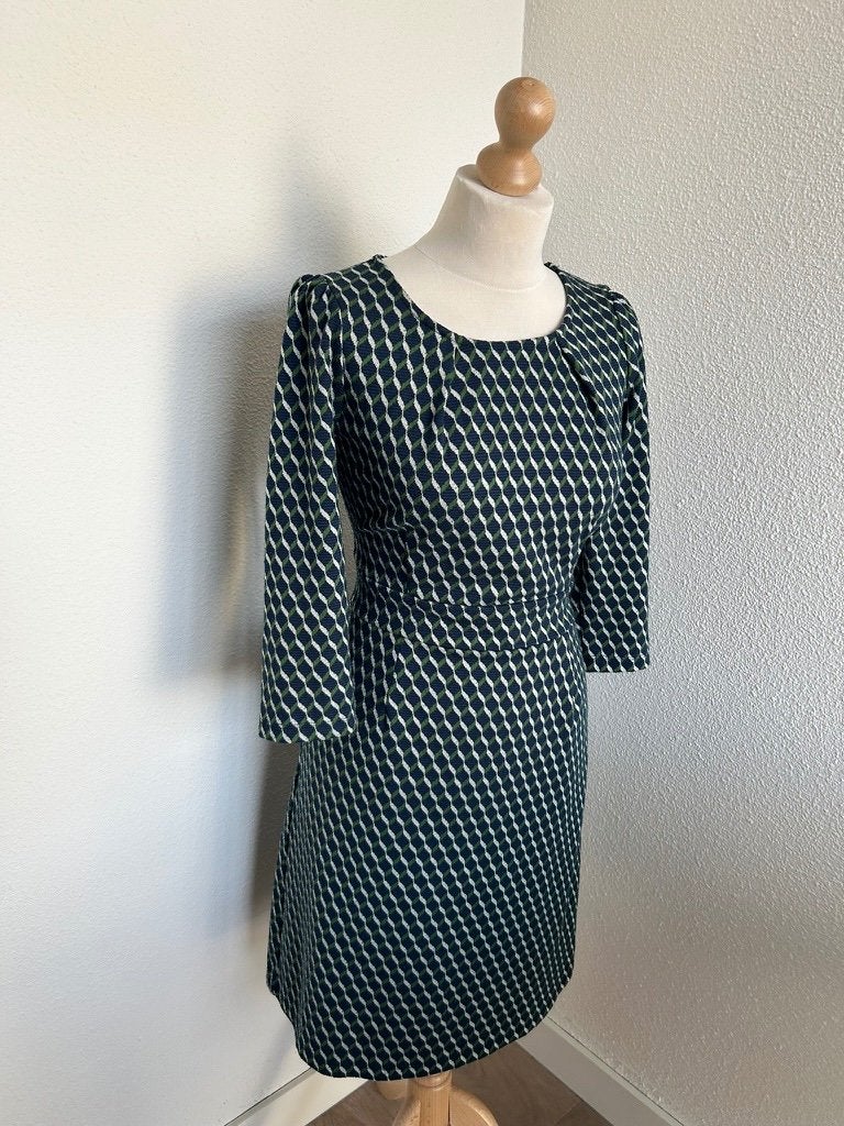 King Louie maat L geruite mona dress 2679, Kleding | Dames, Blauw, Maat 42/44 (L), Ophalen of Verzenden, Zo goed als nieuw