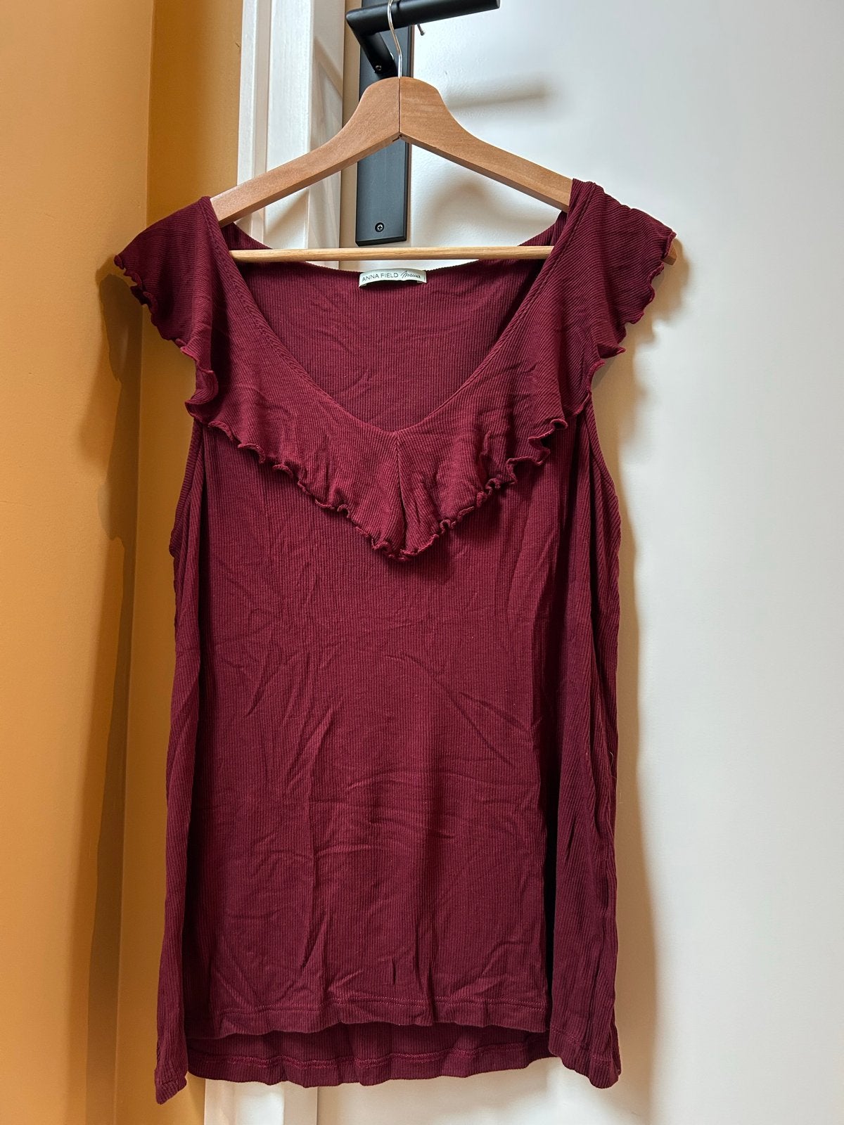 Zwangerschapstop Anna Field Mama - Bordeauxrood, Kleding | Dames, Maat 42/44 (L), Gedragen, Rood, Shirt of Top