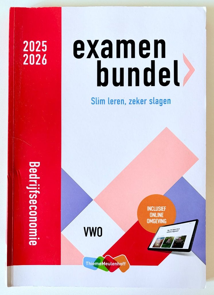 Examenbundel Bedrijfseconomie VWO 2025-2026, Boeken, VWO, Ophalen of Verzenden, Zo goed als nieuw, Bedrijfseconomie of M&O