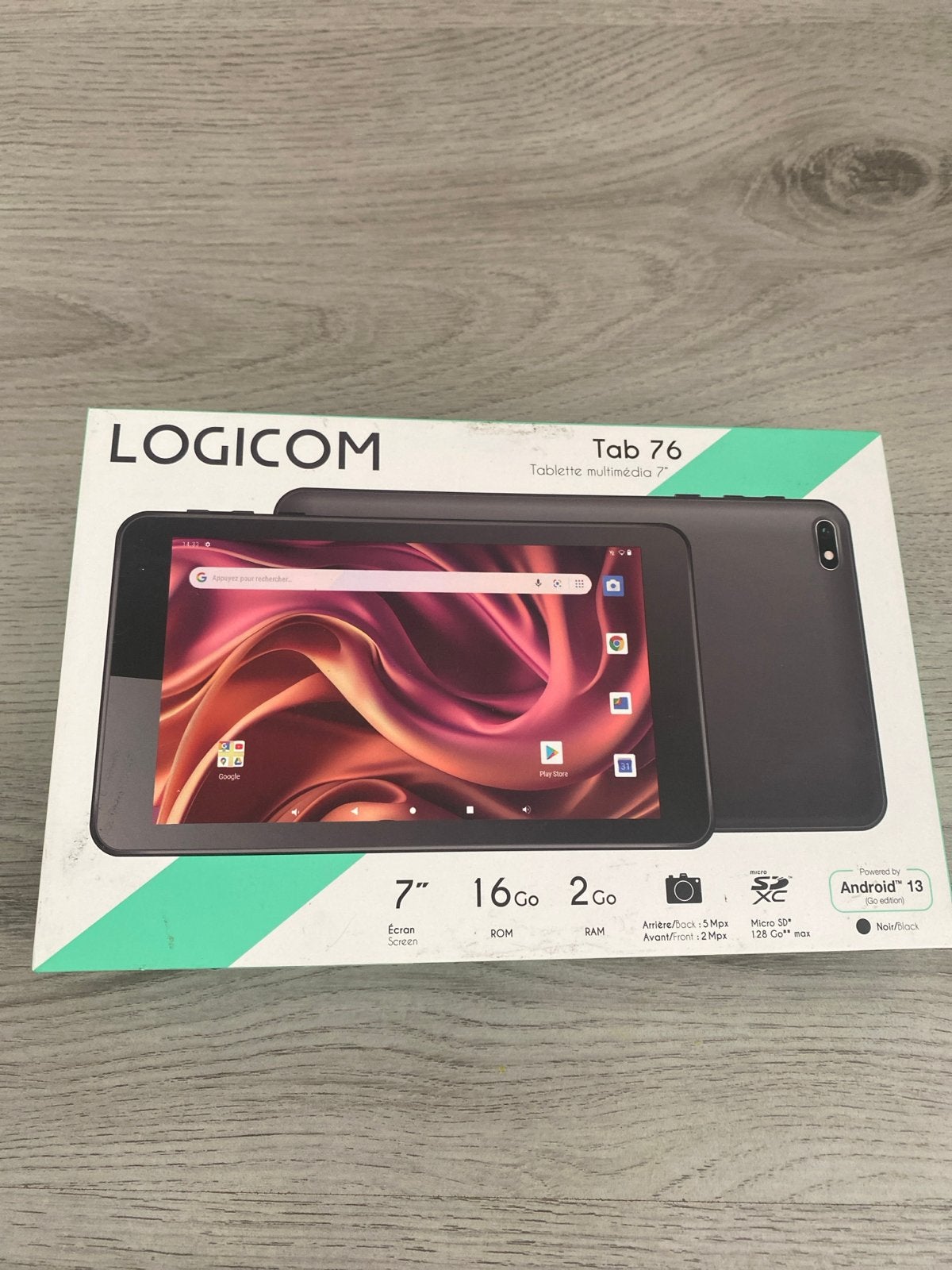 Logicom Tab 76 Tablet - 7 inch, 16GB, Android 13, Computers en Software, Android Tablets, Nieuw, Ophalen of Verzenden, Wi-Fi, Uitbreidbaar geheugen