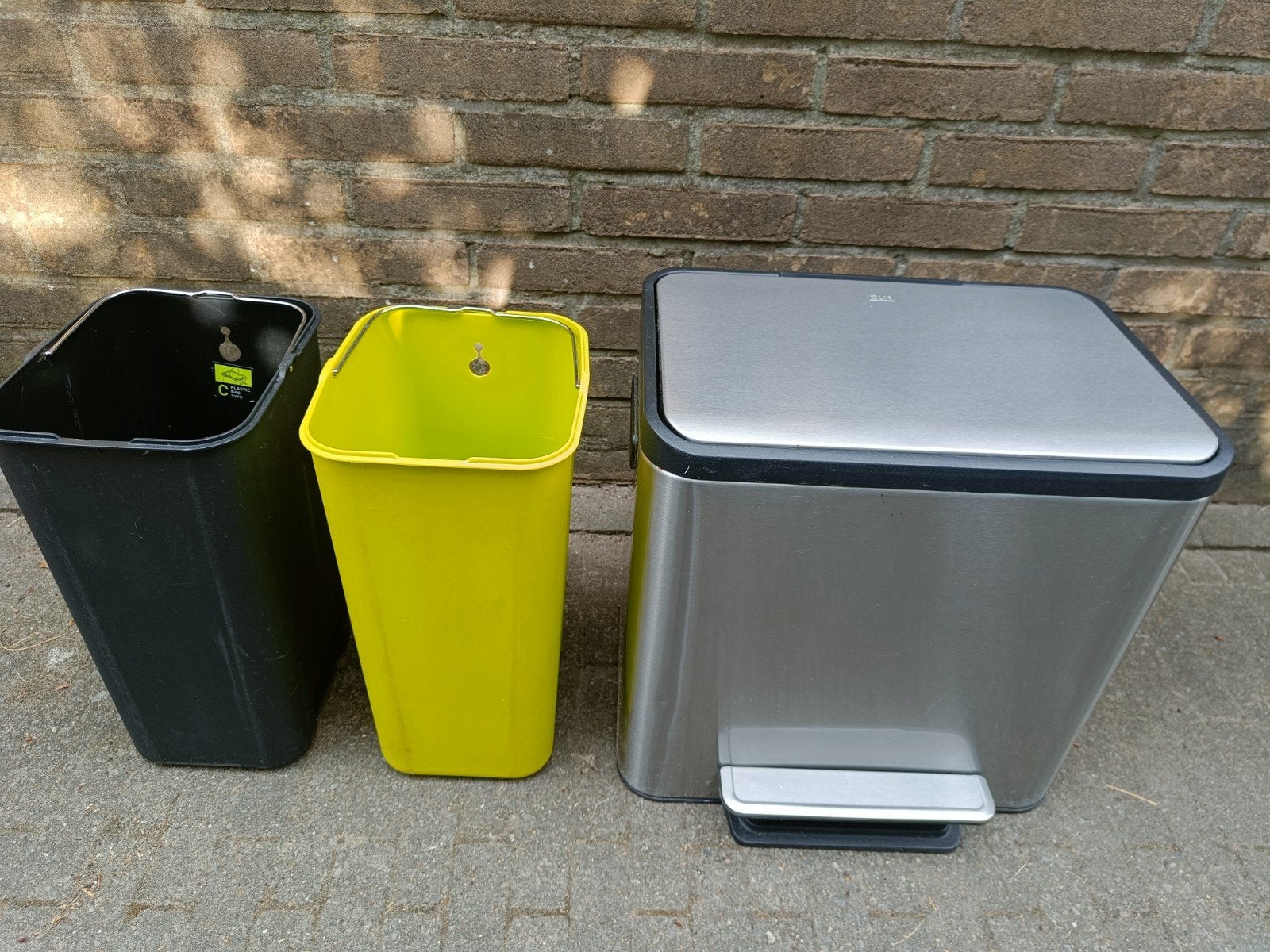 Eko Rvs vuilnisbak, Ophalen, Gebruikt, Rvs