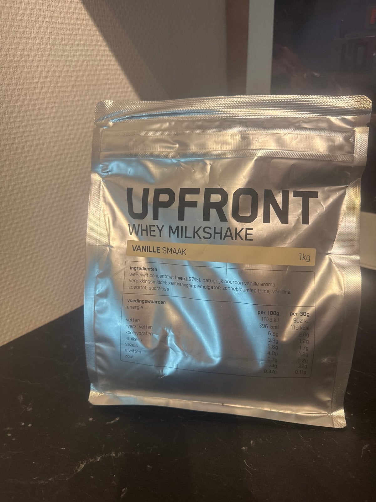 Upfront Vanille Whey Milkshake 1kg - Ongeopend, Verzenden, Nieuw, Poeder of Drank