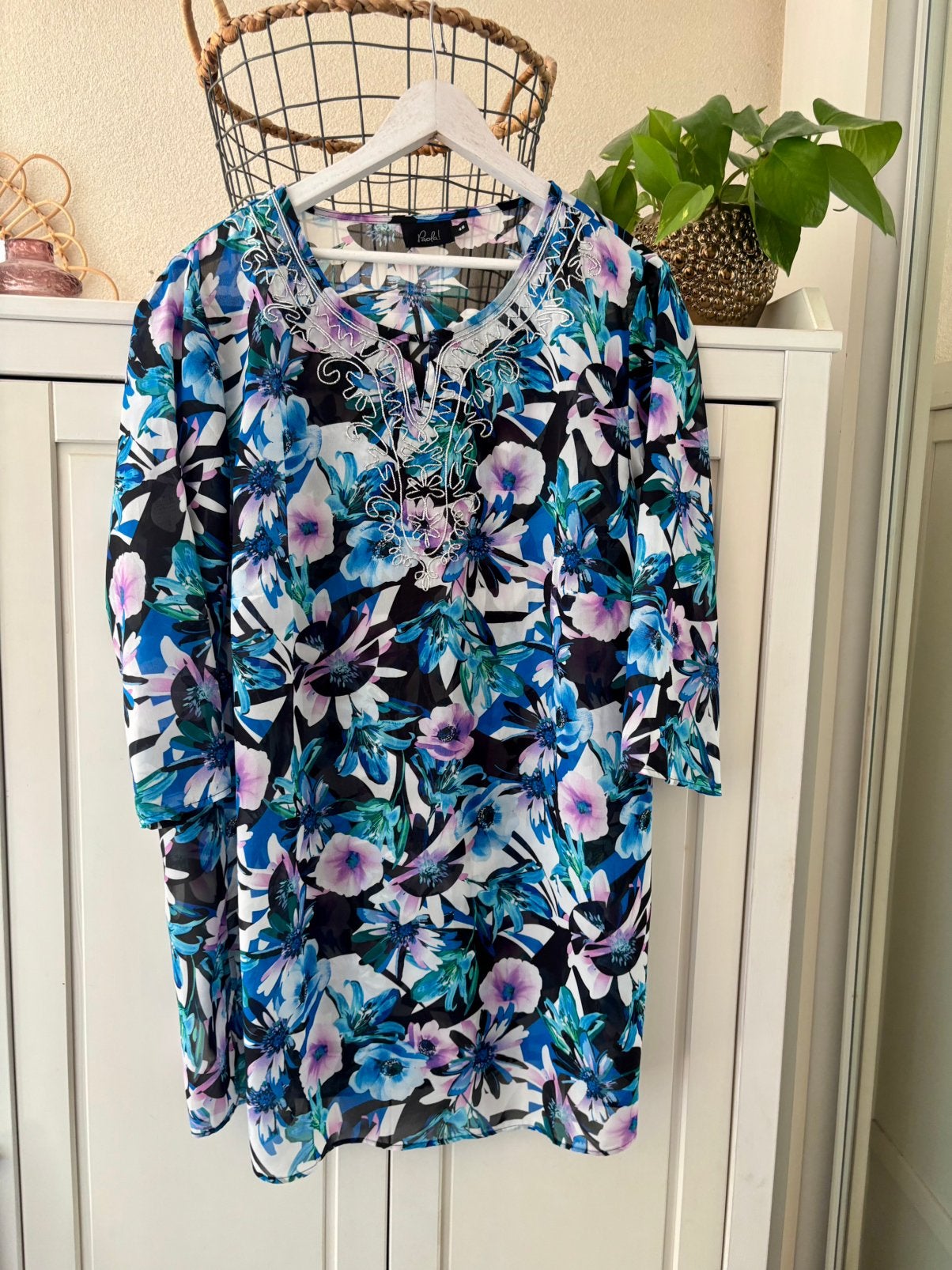 Paola tuniek maat 48, Kleding | Dames, Ophalen of Verzenden, Zo goed als nieuw, Maat 46/48 (XL) of groter, Blauw