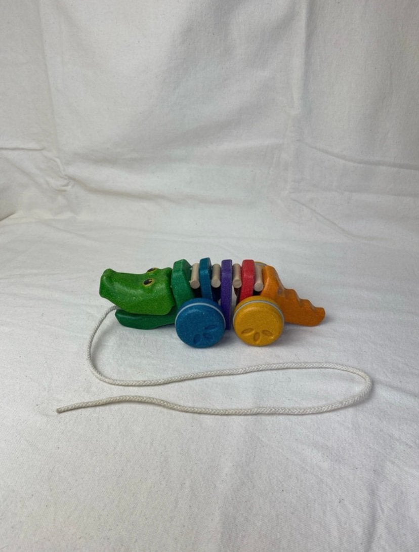 Plan Toys trekdier krokodil, Ophalen of Verzenden, Gebruikt, Duw- of Trekspeelgoed