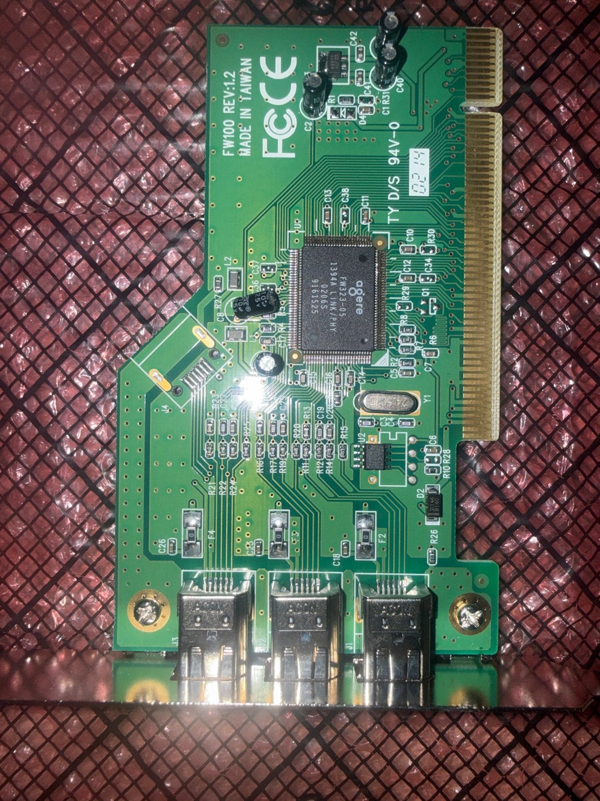 FireWire PCI-kaart met 3 poorten - Agere FW323-05, Computers en Software, Videokaarten, Gebruikt, Overige soorten, Ophalen of Verzenden
