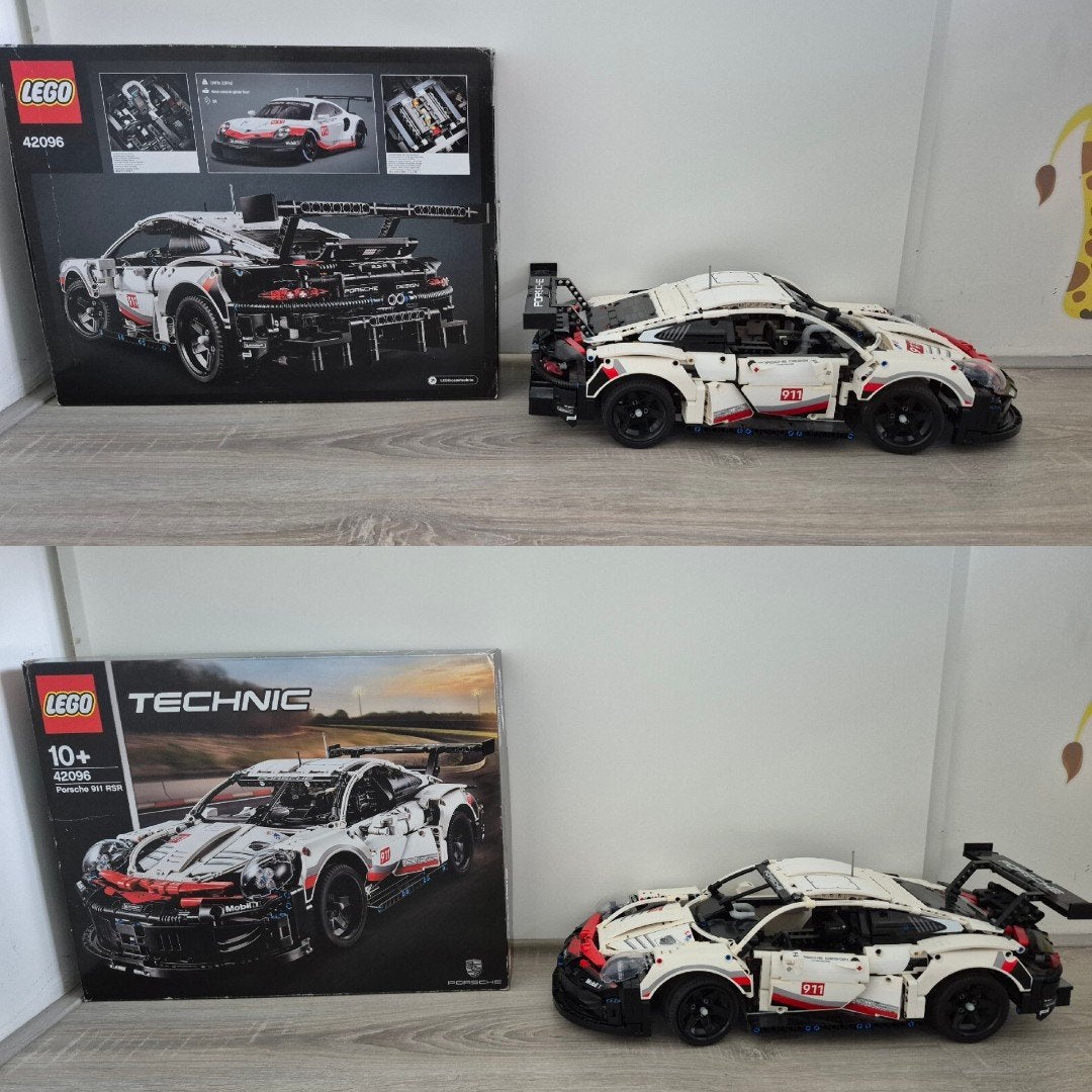 Lego Technic Porsche 911 RSR (42096) met doos en boekje, Ophalen, Compleet, Lego, Zo goed als nieuw