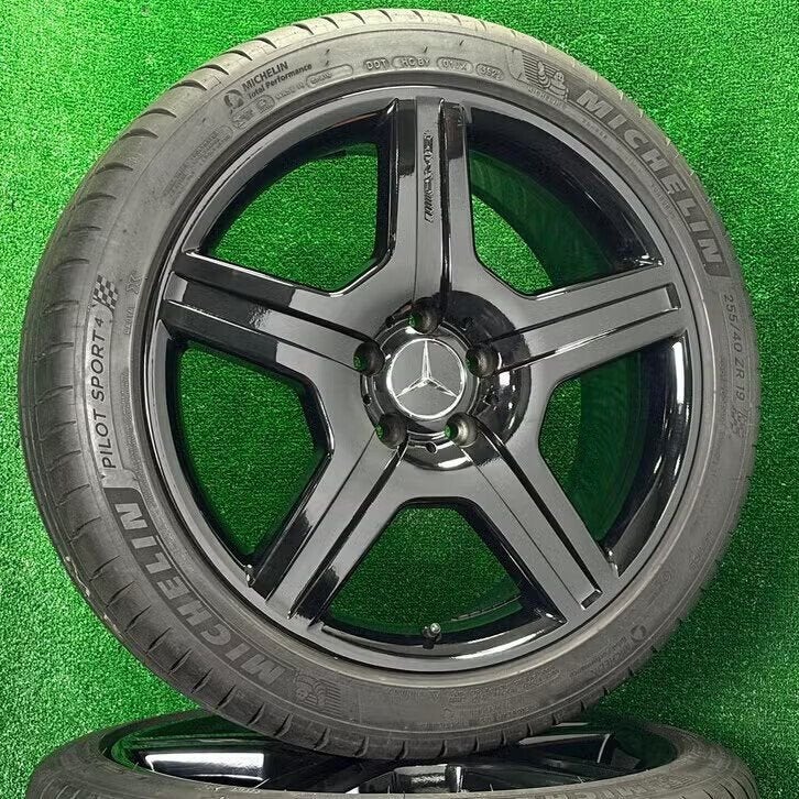 Originele 19 inch Mercedes AMG velgen met banden W221, 19 inch, Gebruikt, 255 mm, Banden en Velgen