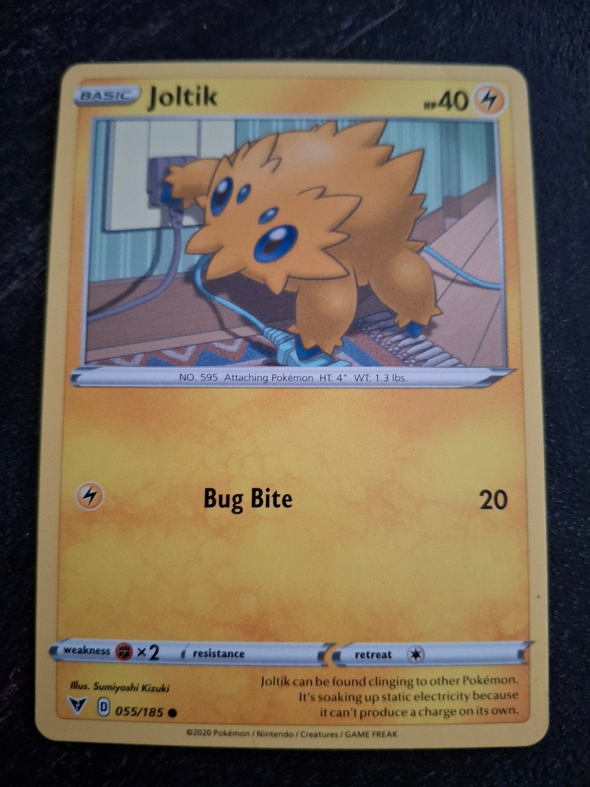 Pokémon kaart Joltik (055/185) - Zo goed als nieuw, Ophalen of Verzenden, Zo goed als nieuw, Losse kaart