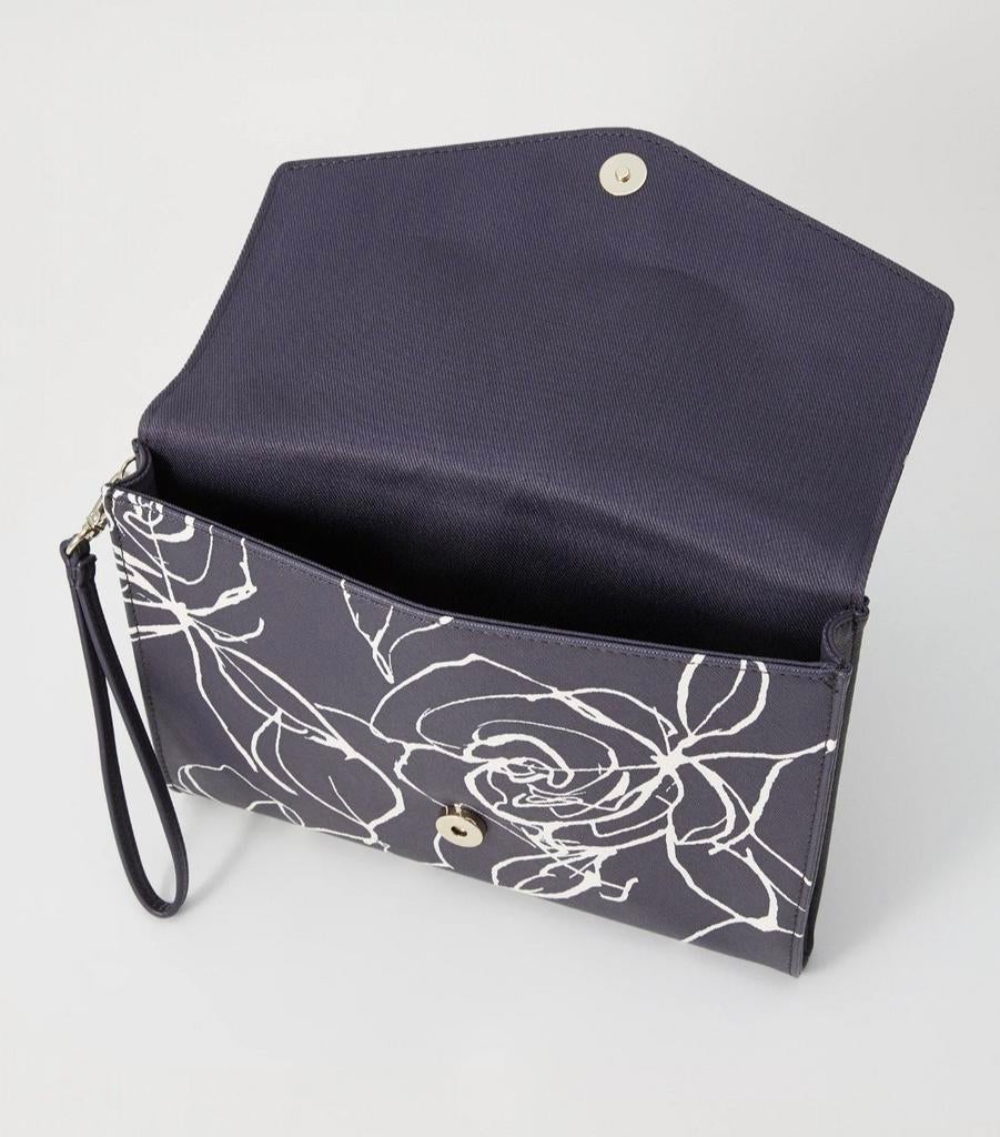 Ted Baker Avondtasje/Clutch met Bloemenprint, Ophalen of Verzenden, Zo goed als nieuw, Blauw, Avondtasje