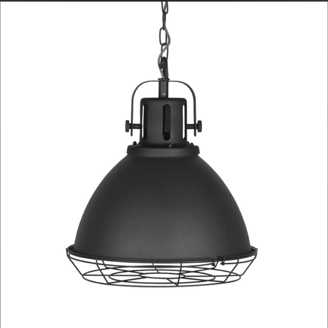 Industriële hanglamp LABEL51 - Zwart - 47 cm, Ophalen of Verzenden, Gebruikt, Metaal, Industrieel