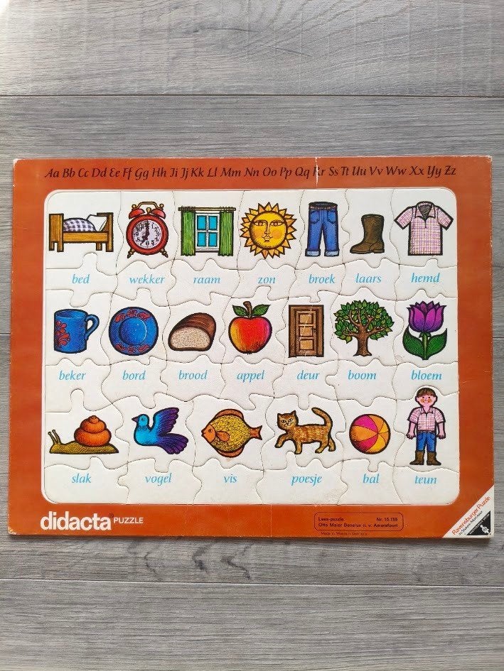 Didacta lees puzzel ( Ravensburger ), Ophalen of Verzenden, 10 tot 50 stukjes, Gebruikt, 2 tot 4 jaar