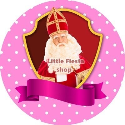 lf1076 luxe icing sinterklaas 18cm eetbare taart print, Ophalen of Verzenden, Nieuw, Taarten, Versiering