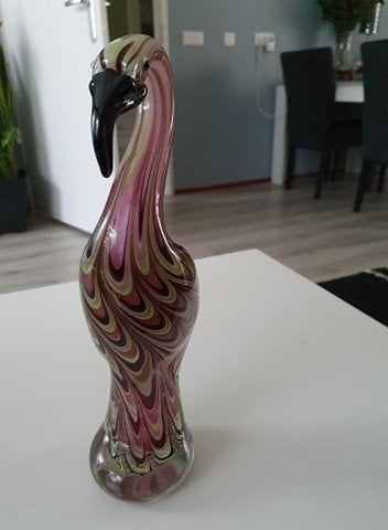 Flamingo-sculptuur - Glas beeld - ophalen, Ophalen