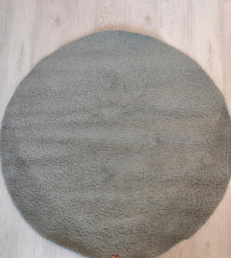 2x IKEA Vloerkleed Lichtblauw 130cm, Huis en Inrichting, Gebruikt, Blauw, Rond, Ophalen of Verzenden