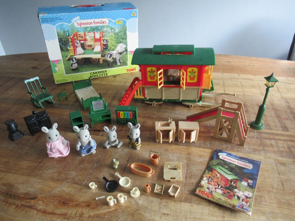 SYLVANIAN FAMILIES Zigeunercaravan Roulette Schaars + extra, Ophalen of Verzenden, Zo goed als nieuw