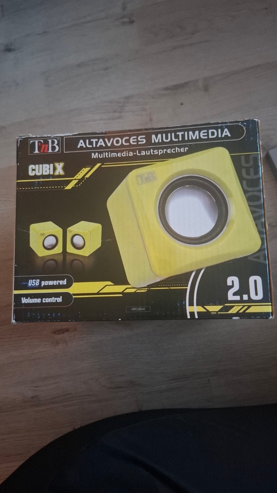 T'nB Cubix USB Multimedia Speakers 2.0 - Geel, Overige merken, Stereo speakers, Nieuw, Ophalen of Verzenden