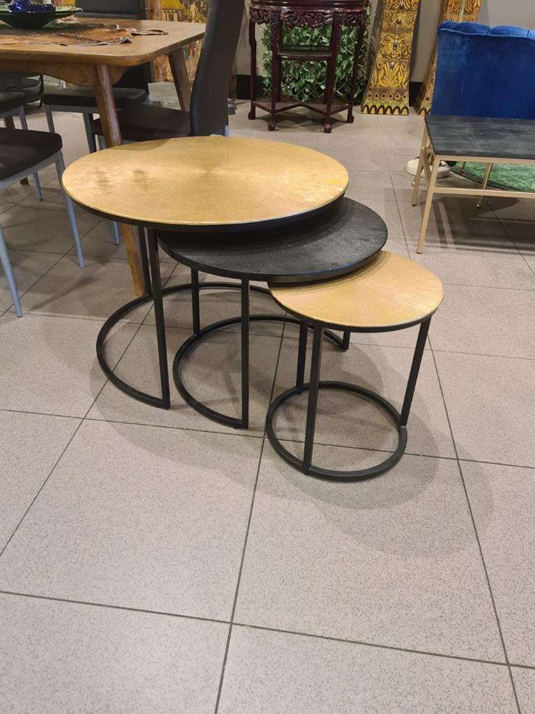 Nieuwe icathcers set Sunray salontafels goud zwart €140, Ophalen, Meerkleurig, ., Nieuw