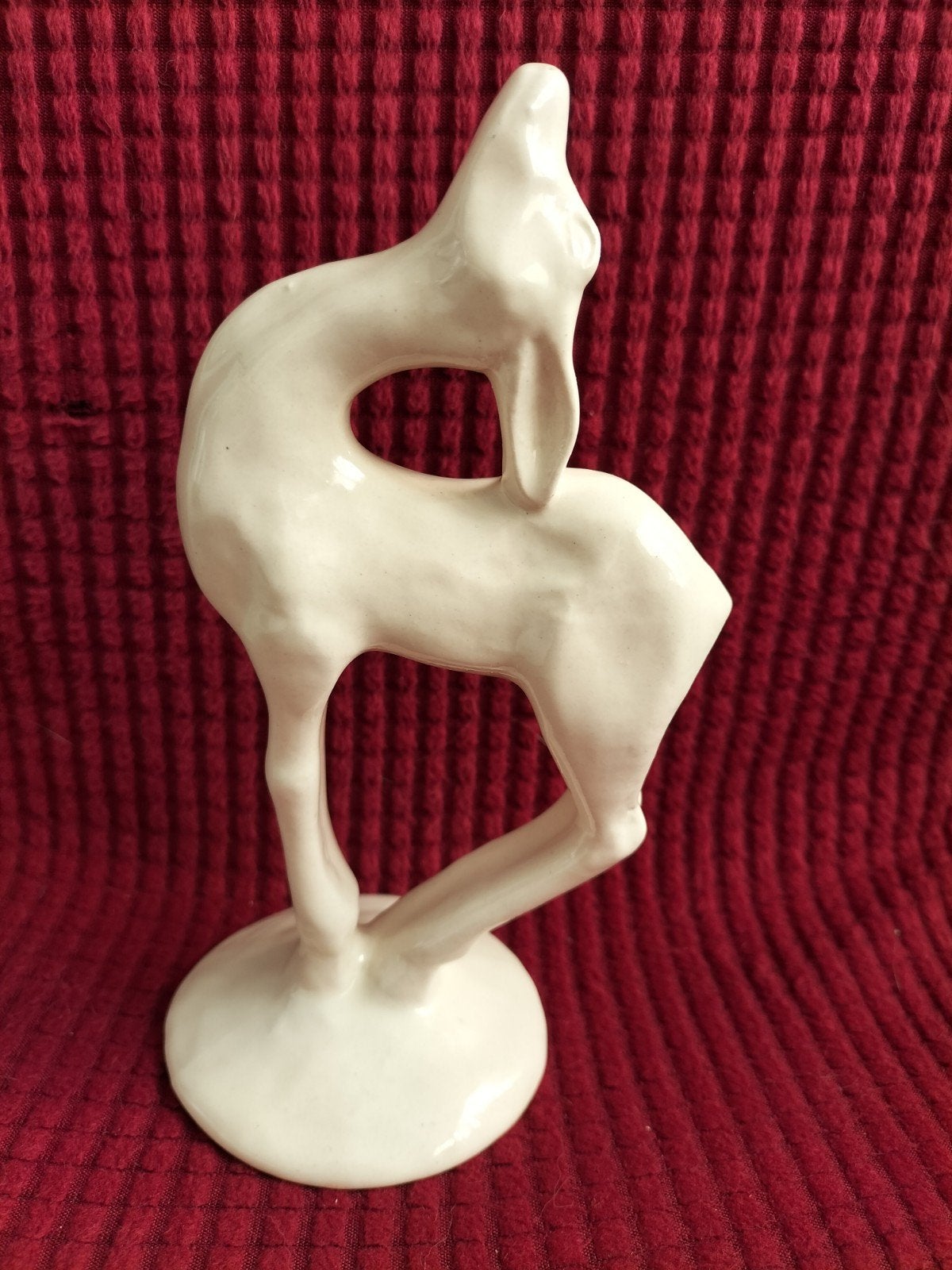 Etha Lempke hert Art Deco Plazuid Gouda 1935 16,5 cm hoog, Ophalen of Verzenden