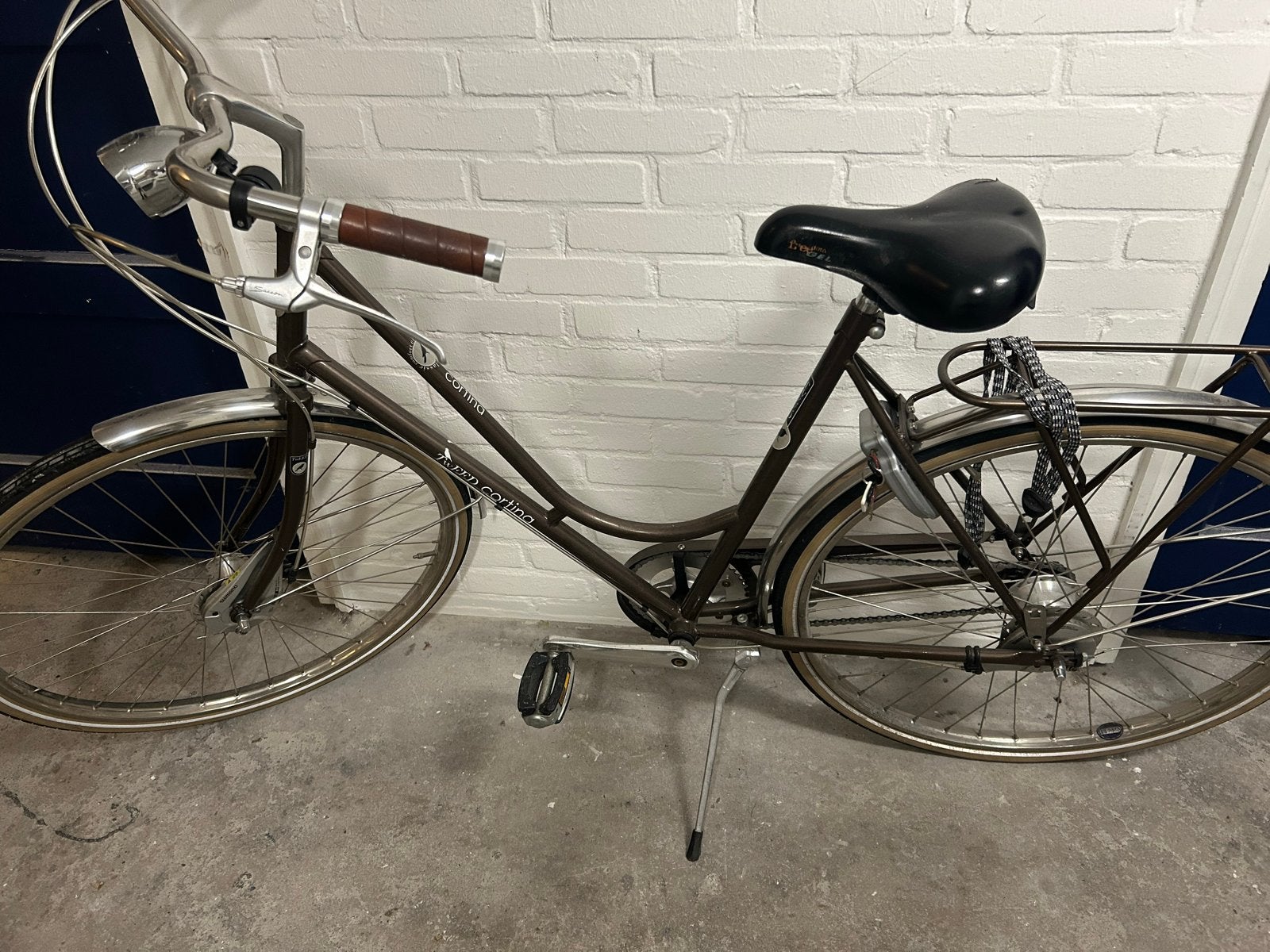Cortina Damesfiets - Gazelle - Bruin - Gebruikt, Ophalen, Terugtraprem, Gebruikt, 50 tot 53 cm