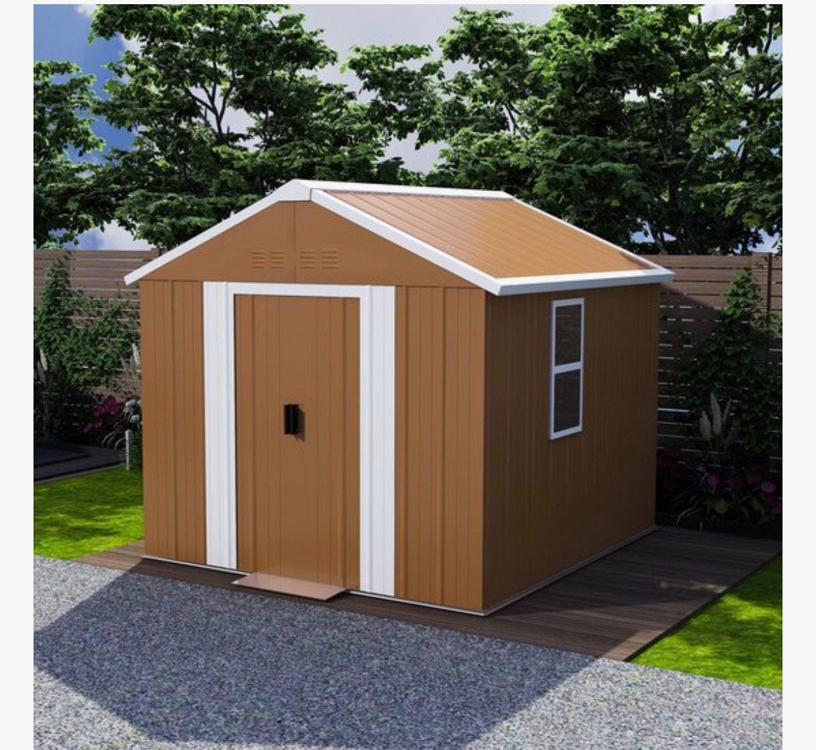 Sweiko tuinhuis tuinschuur metalen frame, Tuinhuis, Nieuw, Minder dan 200 cm, 1 raam