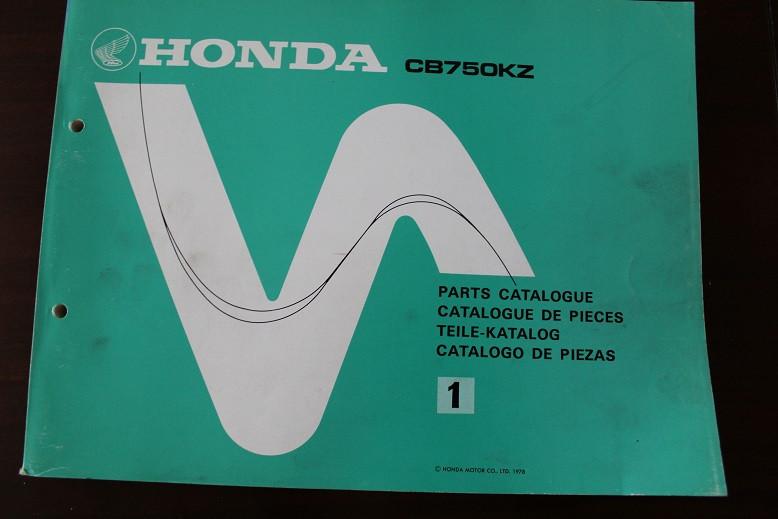 Honda CB750KZ 1978 parts catalogue teile katalog CB750 KZ, Ophalen of Verzenden, Honda