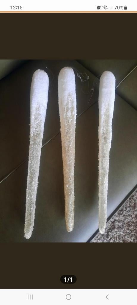 Ijspegels, 3 stuks lengte 45 cm., Ophalen, Zo goed als nieuw
