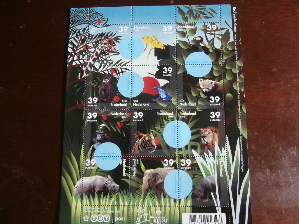NL 2006; VEL (12) DIEREN IN DIERGAARDE BLIJDORP, Postzegels en Munten, Verzenden, Na 1940, Postfris