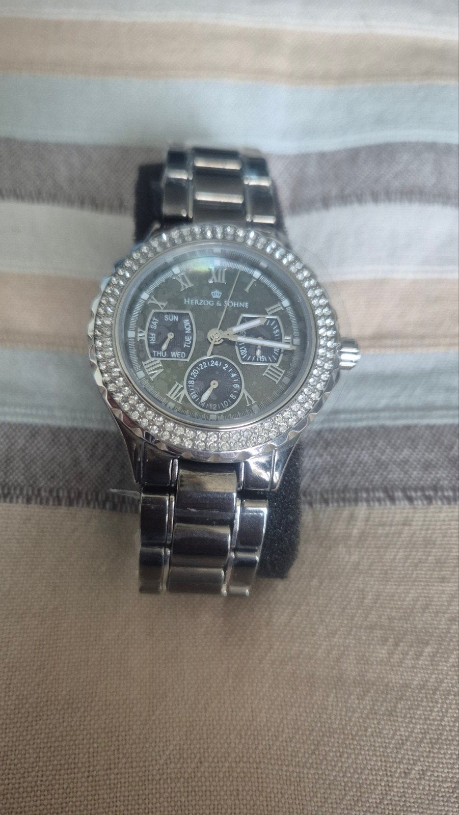 Nieuw Unisex Polshorloge met Strass - Herzog & Söhne, Overige merken, Staal, Staal, Polshorloge