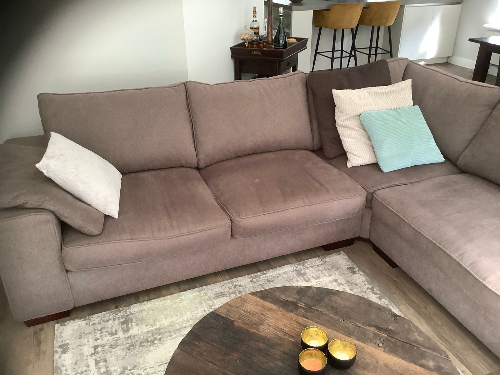 Comfortabele UrbanSofa hoekbank - Zo goed als nieuw, 100 tot 125 cm, Hoekbank, 300 cm of meer, Ophalen of Verzenden